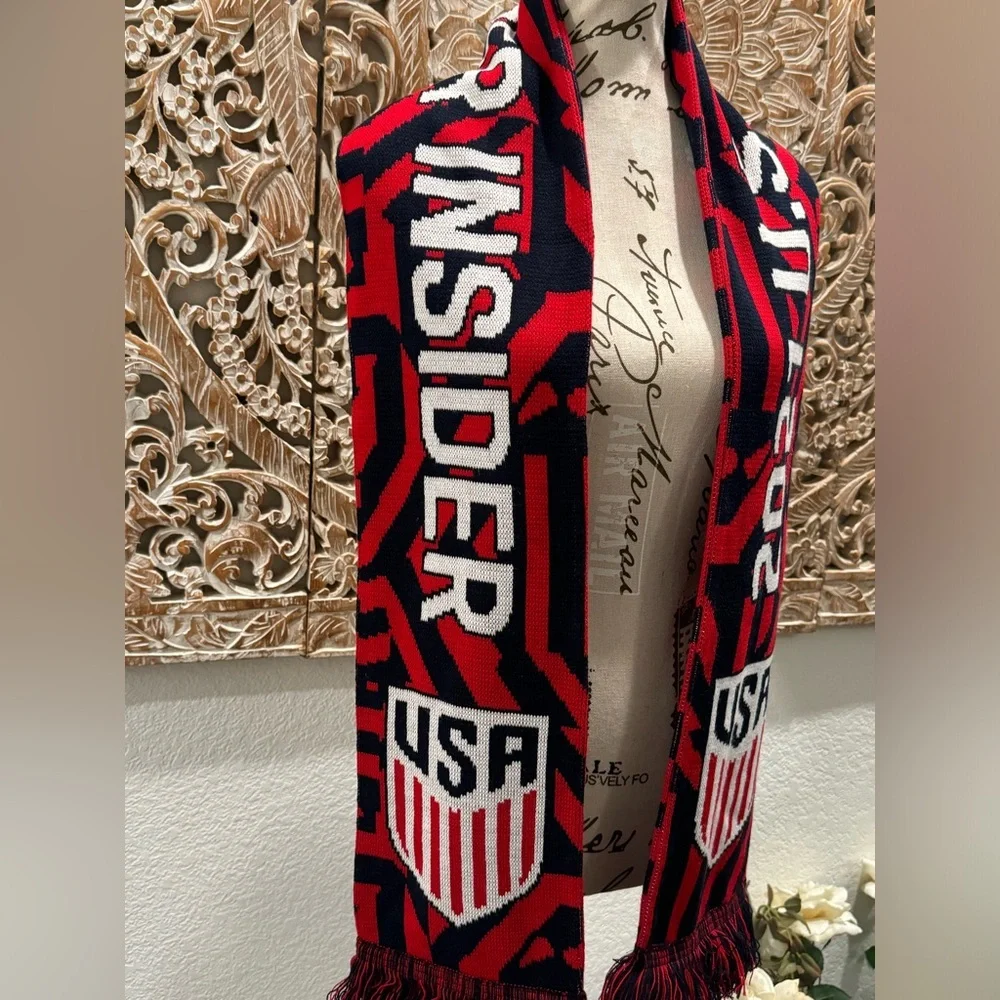2021 US Soccer Insider USA Scarf- Measures 60”Lx7”W